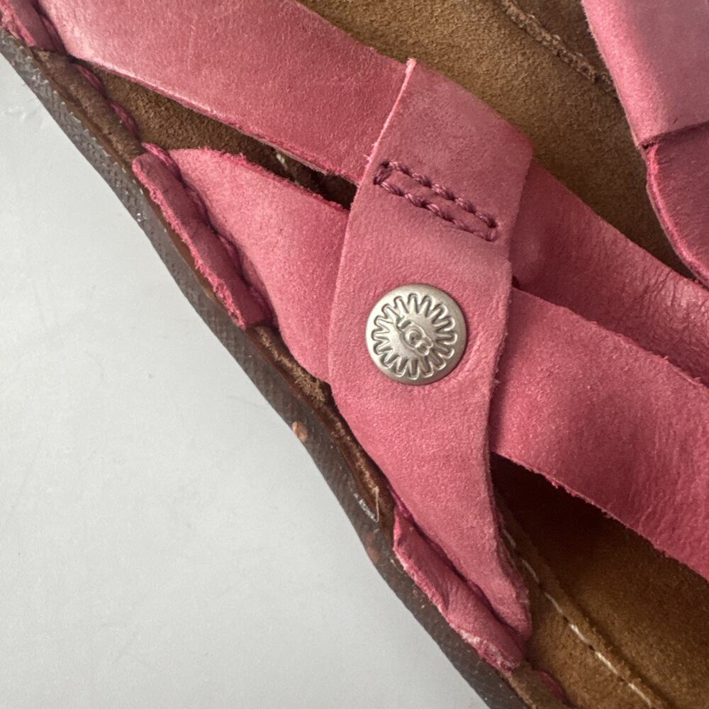 UGG Lanni Sandals Womens Size 10 Shoes Pink EUC Strappy Flip Flop - Picture 8 of 11